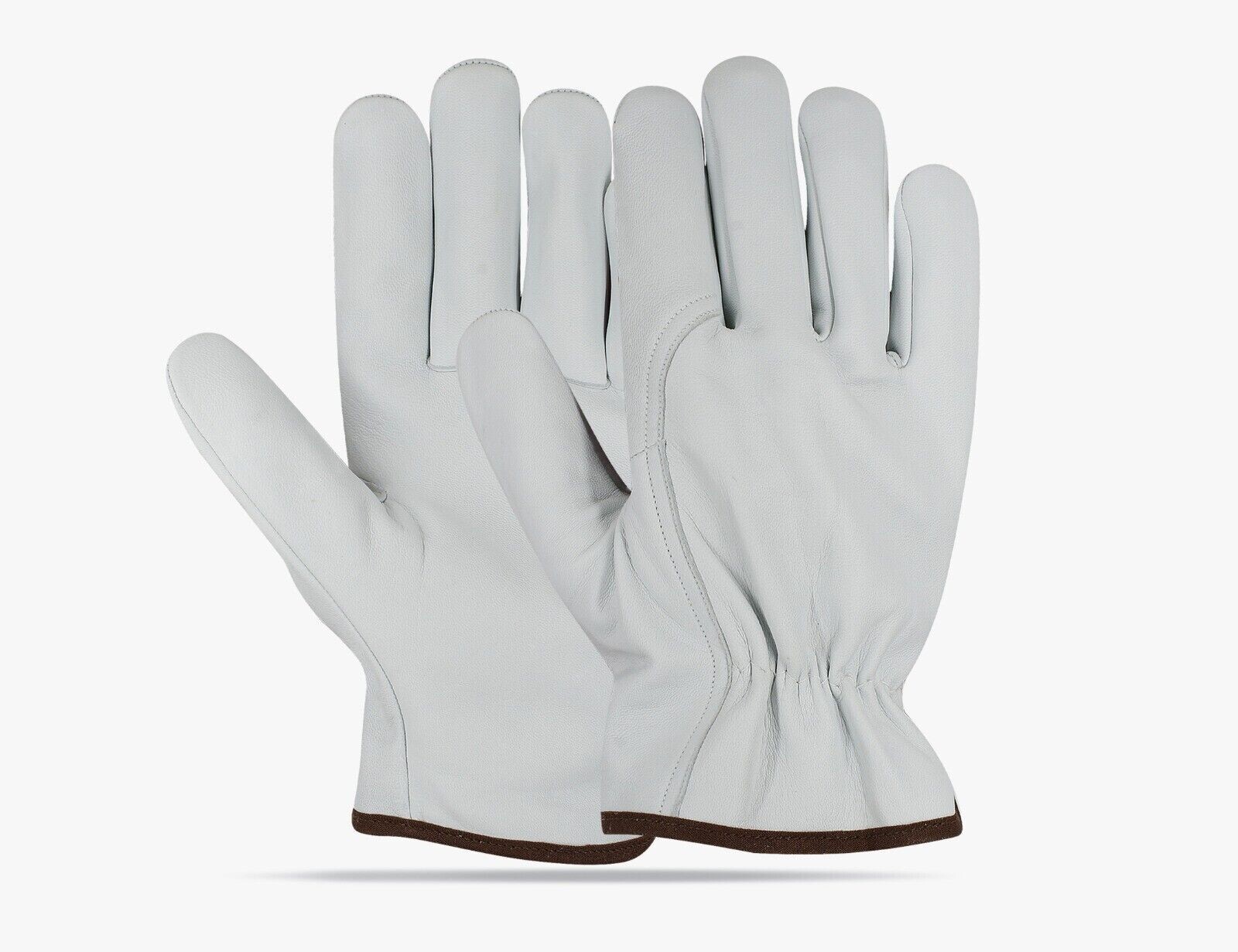 12 Pairs Genuine Goatskin Safety Gloves – Durable, Comfortable & Versatile Work