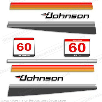 Fits Johnson 1980 60hp Decals