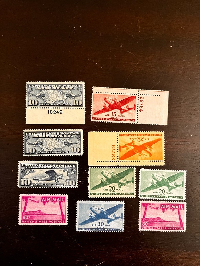 10 Airmail Stamps - Mint NH - Older Stamps