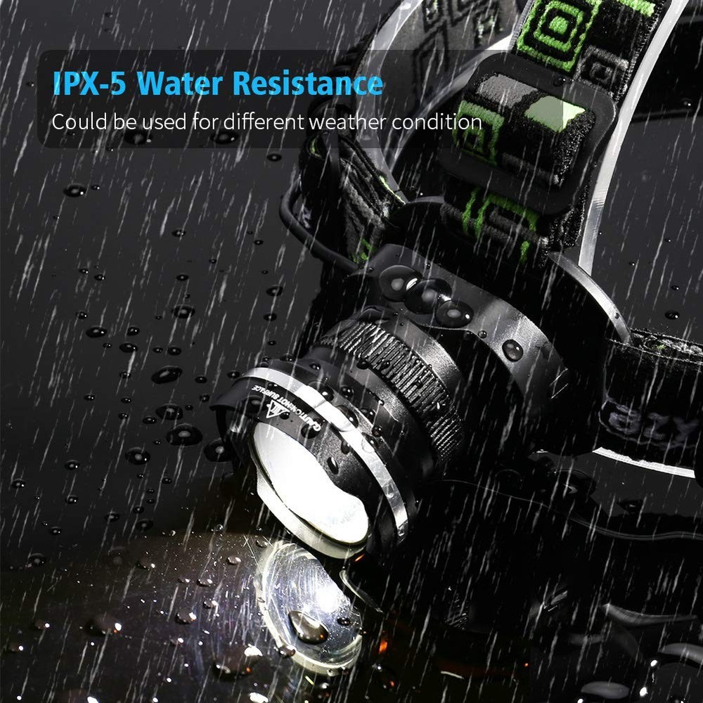 LED Headlamp, Super Bright Headlamp Headlight Flashlight, 3 Modes Zoomable He...