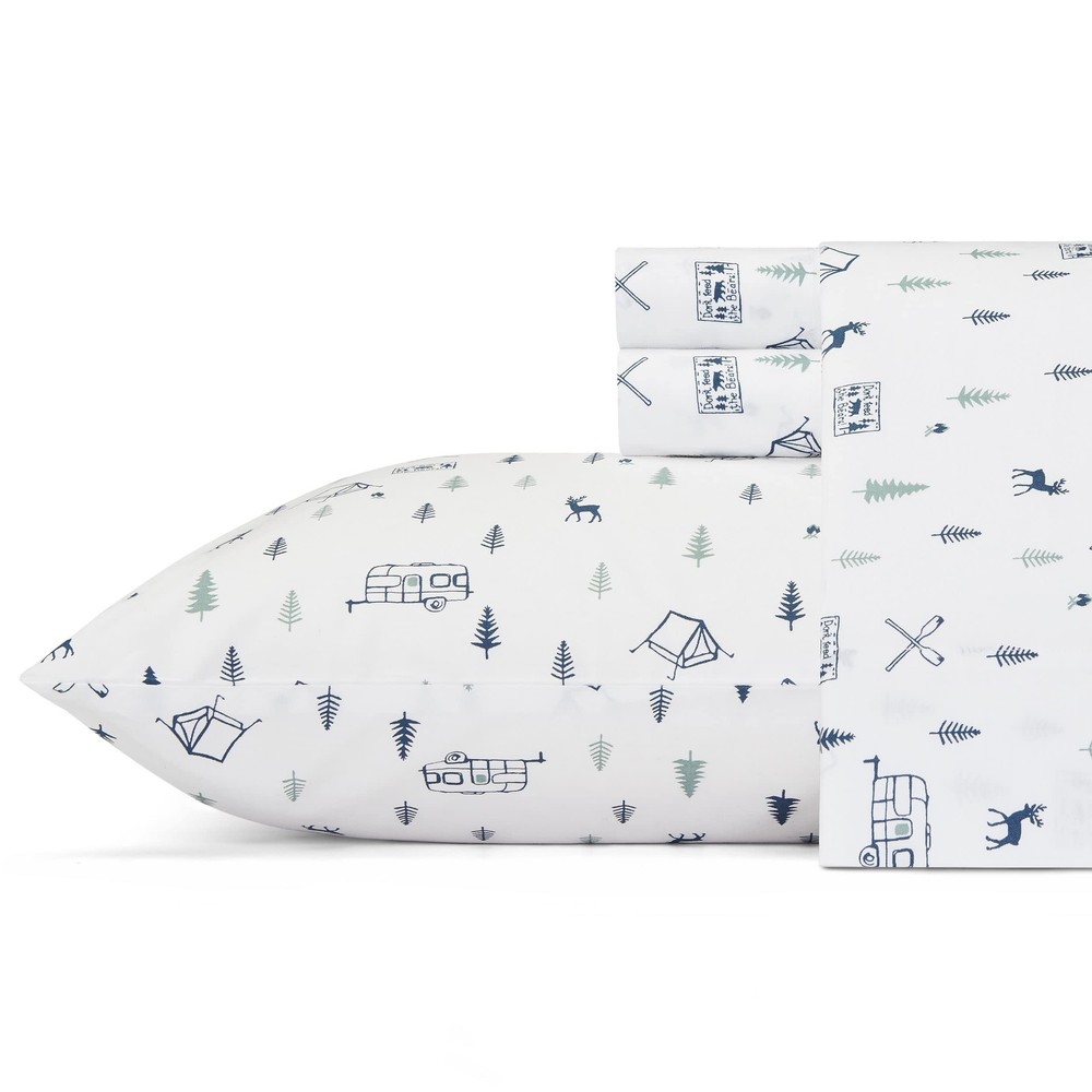 Eddie Bauer - Full Sheets, Cotton Percale Bedding Set, Crisp  Cool Home Decor,