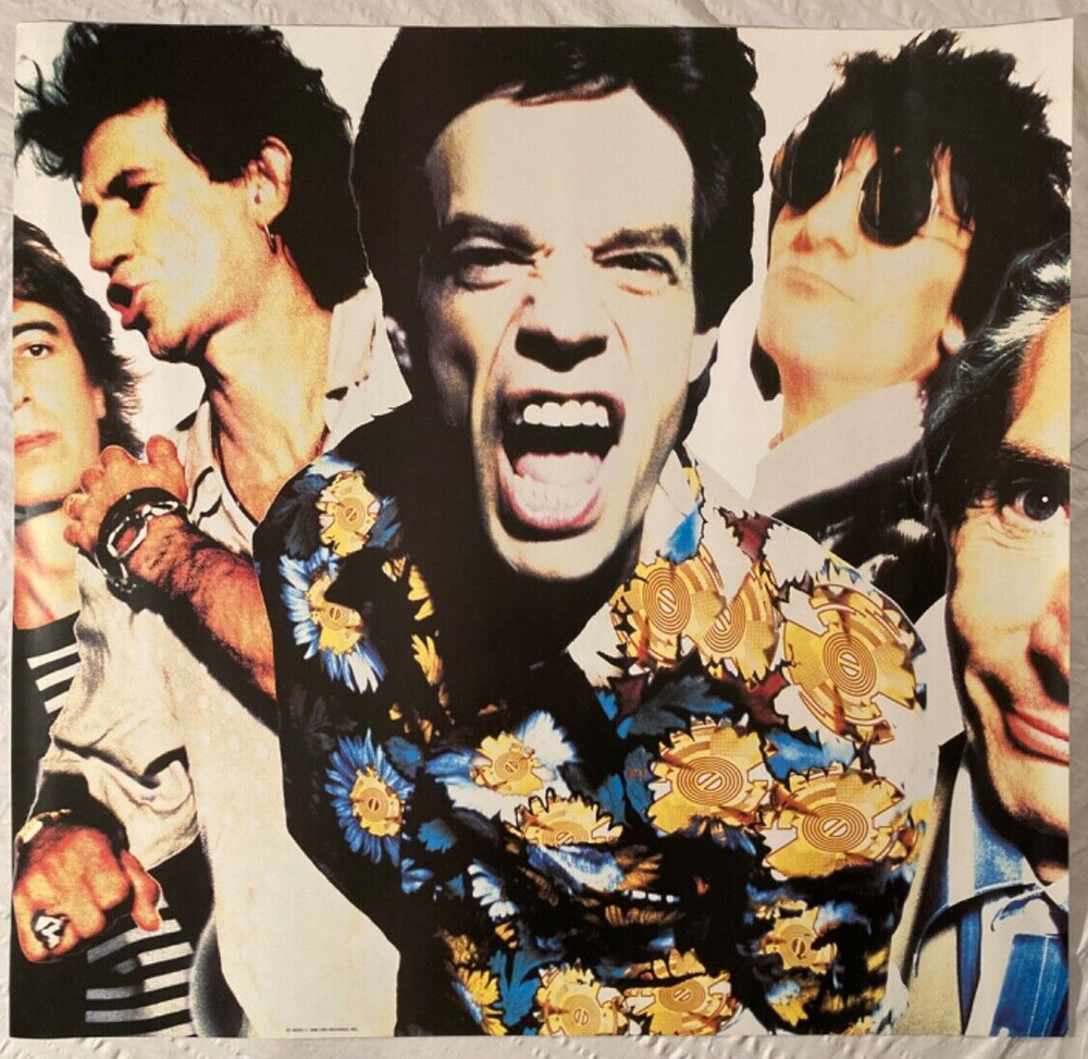 Rolling Stones Large 1989 Promo Poster Steel Wheels New Condition