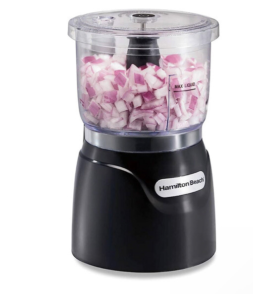 Hamilton 72850 Beach Stack & Press 3-Cup Chopper - Black