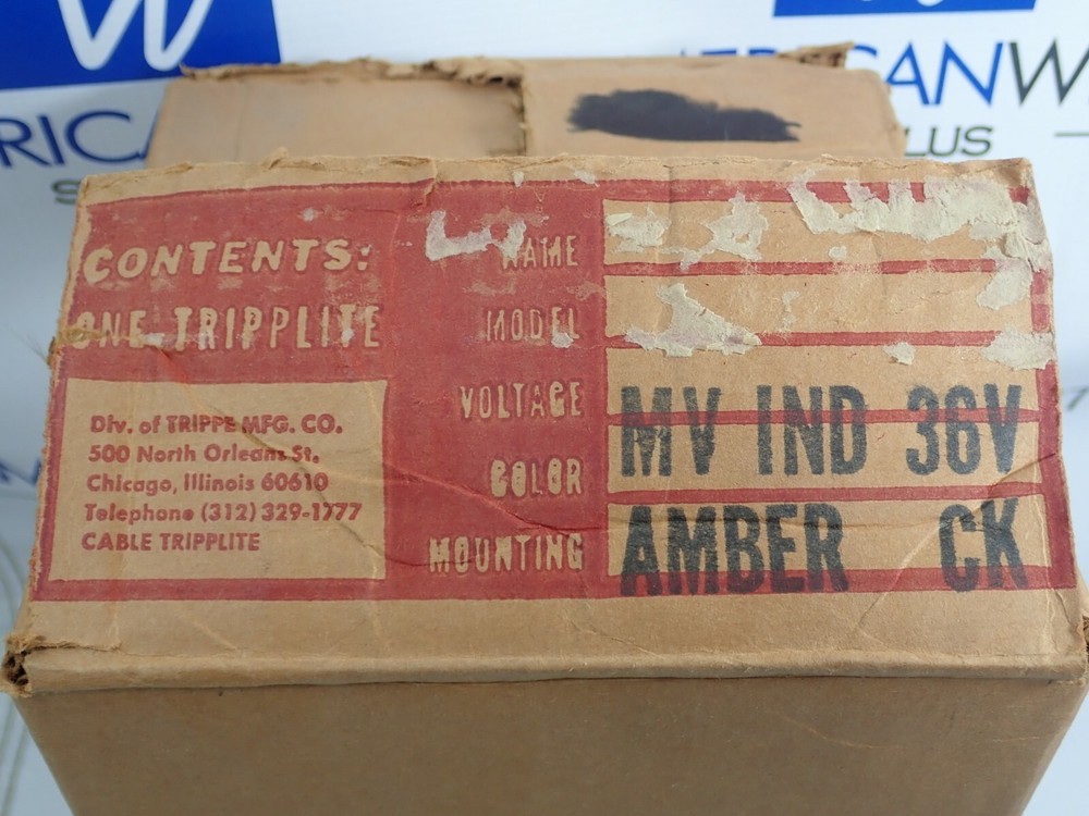 TRIPP LITE MODEL MV-IND BEACON AMBER 36V NEW