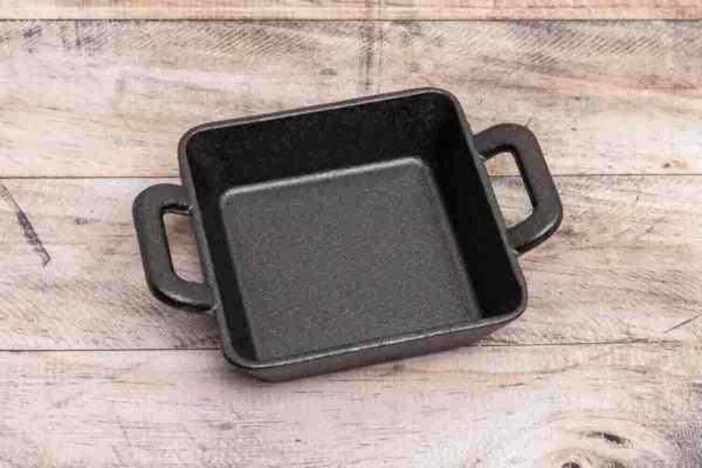 TableCraft 12oz Cast Iron Mini Square Server