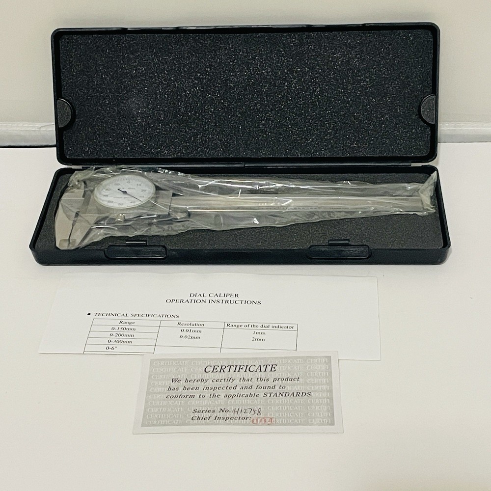 KD Tools 3750 6" Dial Caliper NEW Old Stock W/ Case H 12758