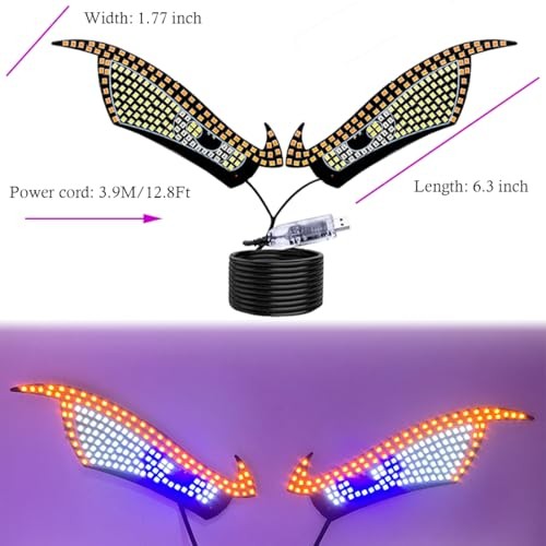 Car Devil Eye Lights,LED Window Devil Eye Lights,Dynamic Devil Eye car A