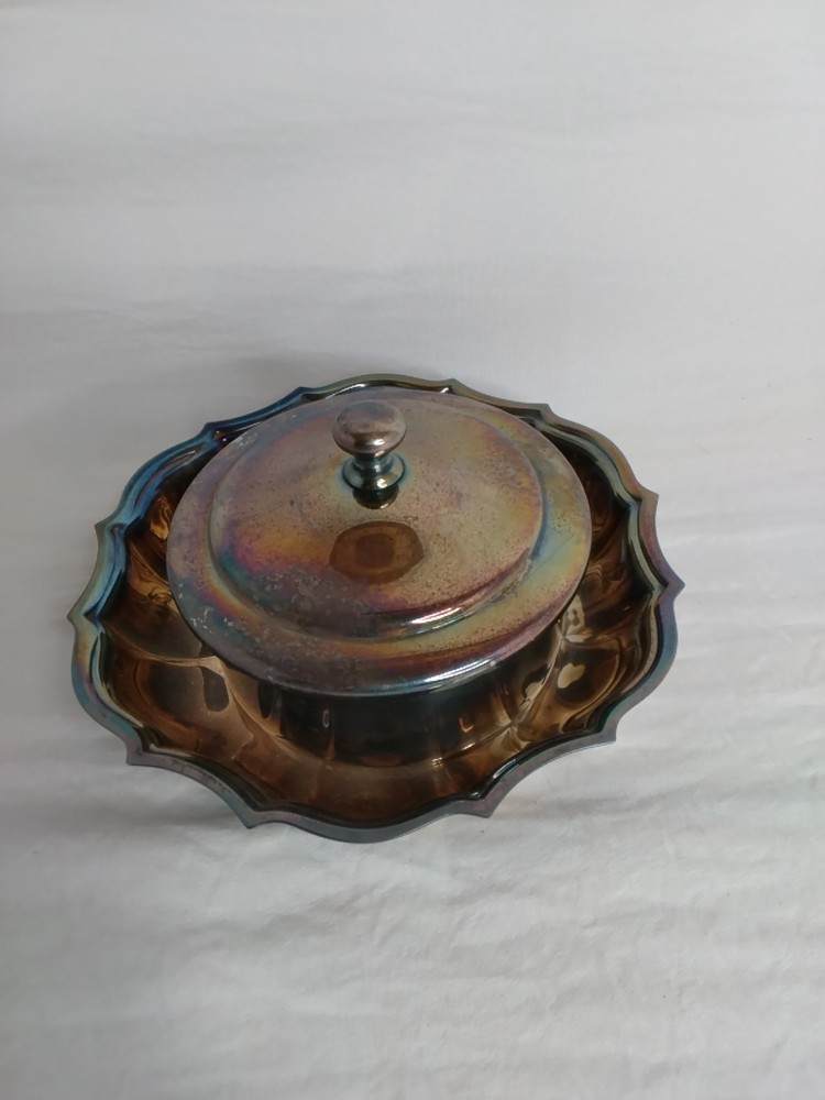 VTG Silver Chipendale Tea Strainer An Dish