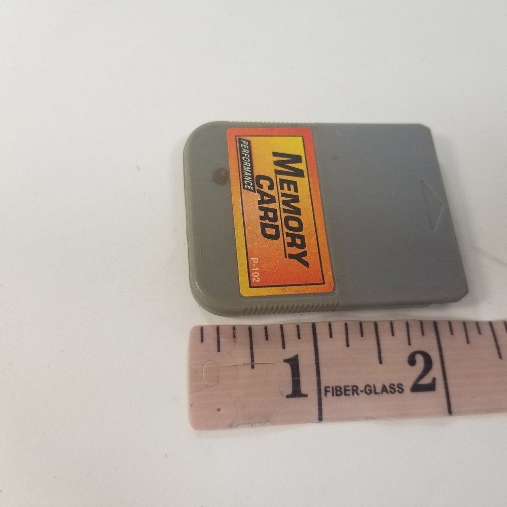 Performance PlayStation 1 PS1 Gray Grey Memory Card P-102