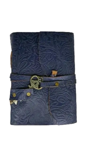 Handcrafted leather journalCotton pages