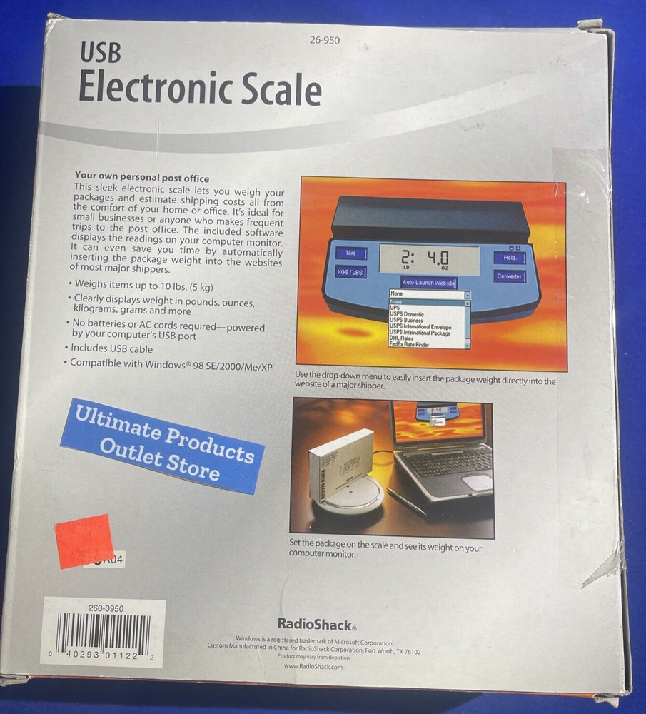 RADIO SHACK 26-950 USB Electronic SCALE 🆕 in Open Box