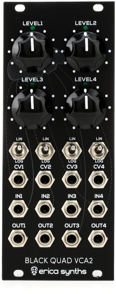 Erica Synths Black Quad VCA 2 VCA Eurorack Module