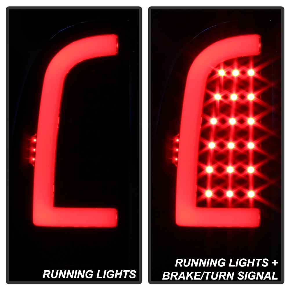 For Black Smoked 2005-2015 Toyota Tacoma LED Tube Tail Lights Lamps Left+Right