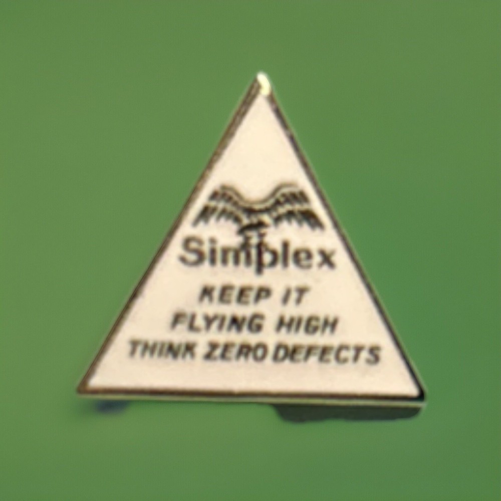 Simplex-Zero Defects Bicycle Ad Collectible Pin or Tie Tack