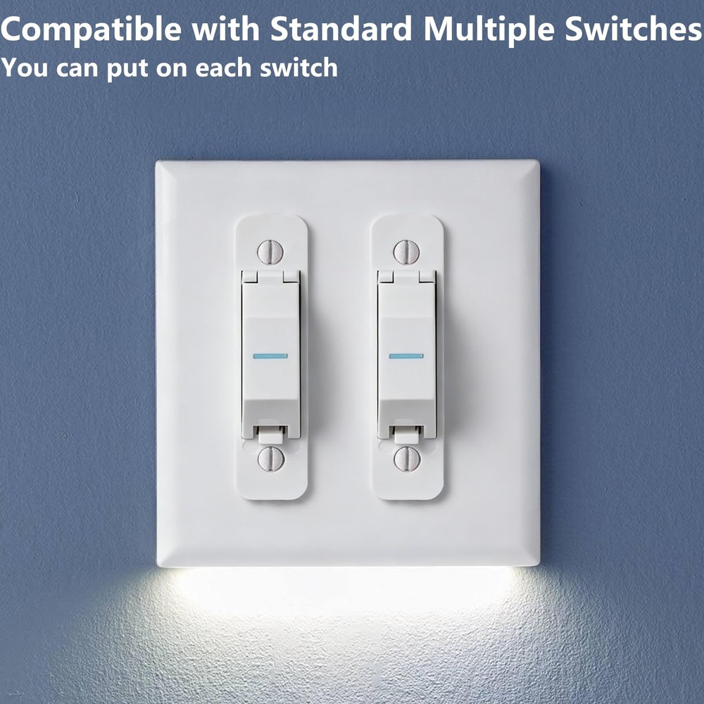 2 Pack Light Switch Cover Guard,Wall Lock With Glow White-2PCS