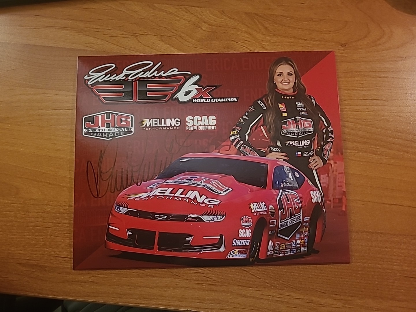 2025 Erica Enders NHRA Hero Card Autographed Signed