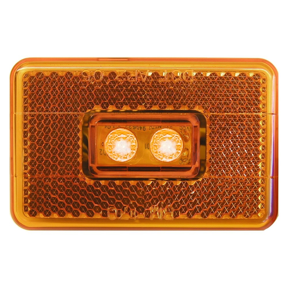 170 Pirahna 3"x2" Amber Rectangular Bolt-on Mount LED Side Marker Light