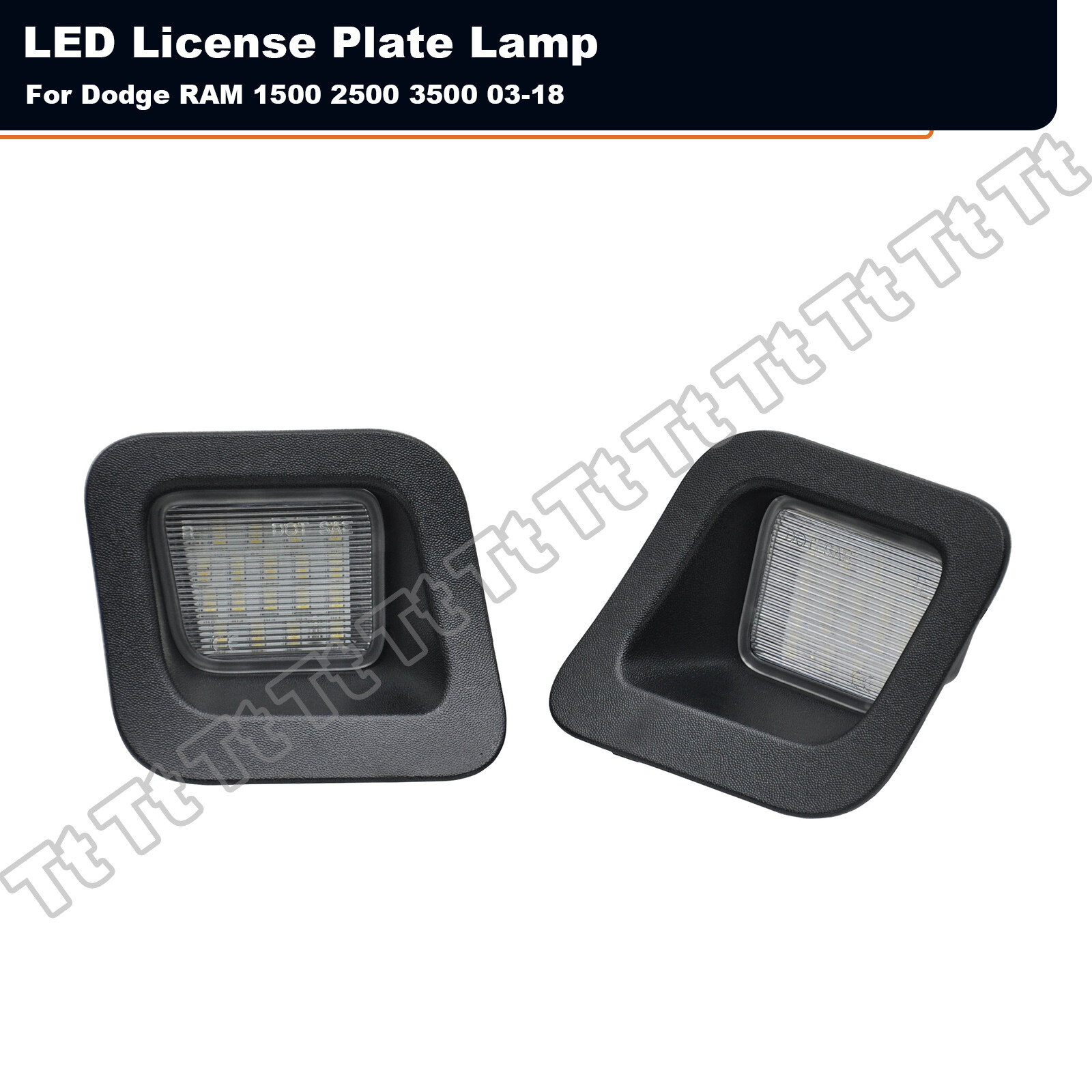 For 2003-2018 Dodge Ram 1500 2500 3500 Rear 38-SMD LED License Plate Lights Lamp