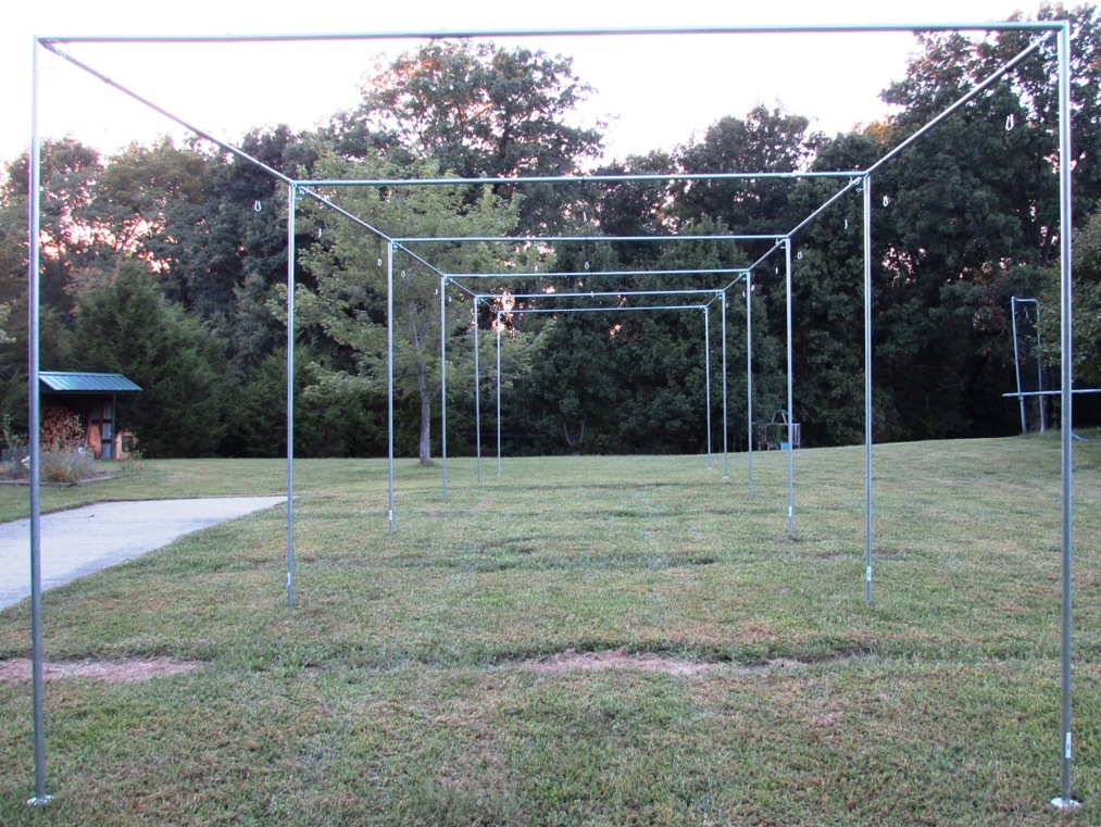 Batting Cage Frame Kit 12' x 14' x 55' EZ UP & DOWN Baseball Softball Frame Kit