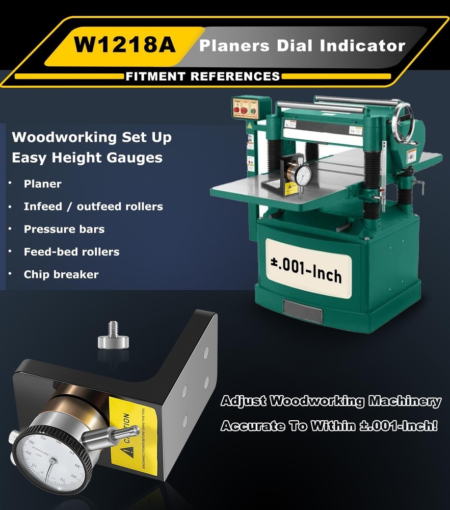 W1218A Dial Indicator 360 Degree Durable Powerful Magnetic Base for Planers
