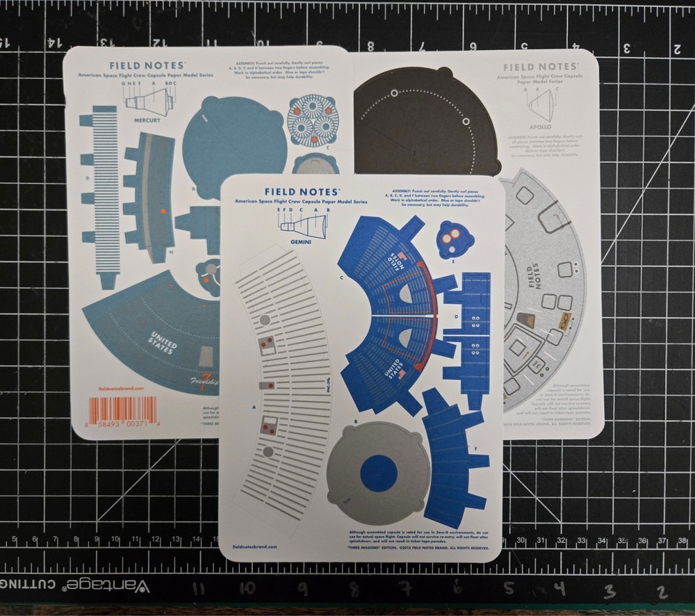 Field Notes - Three Missions Subscriber Bonus - Space Shuttle Cut-Outs