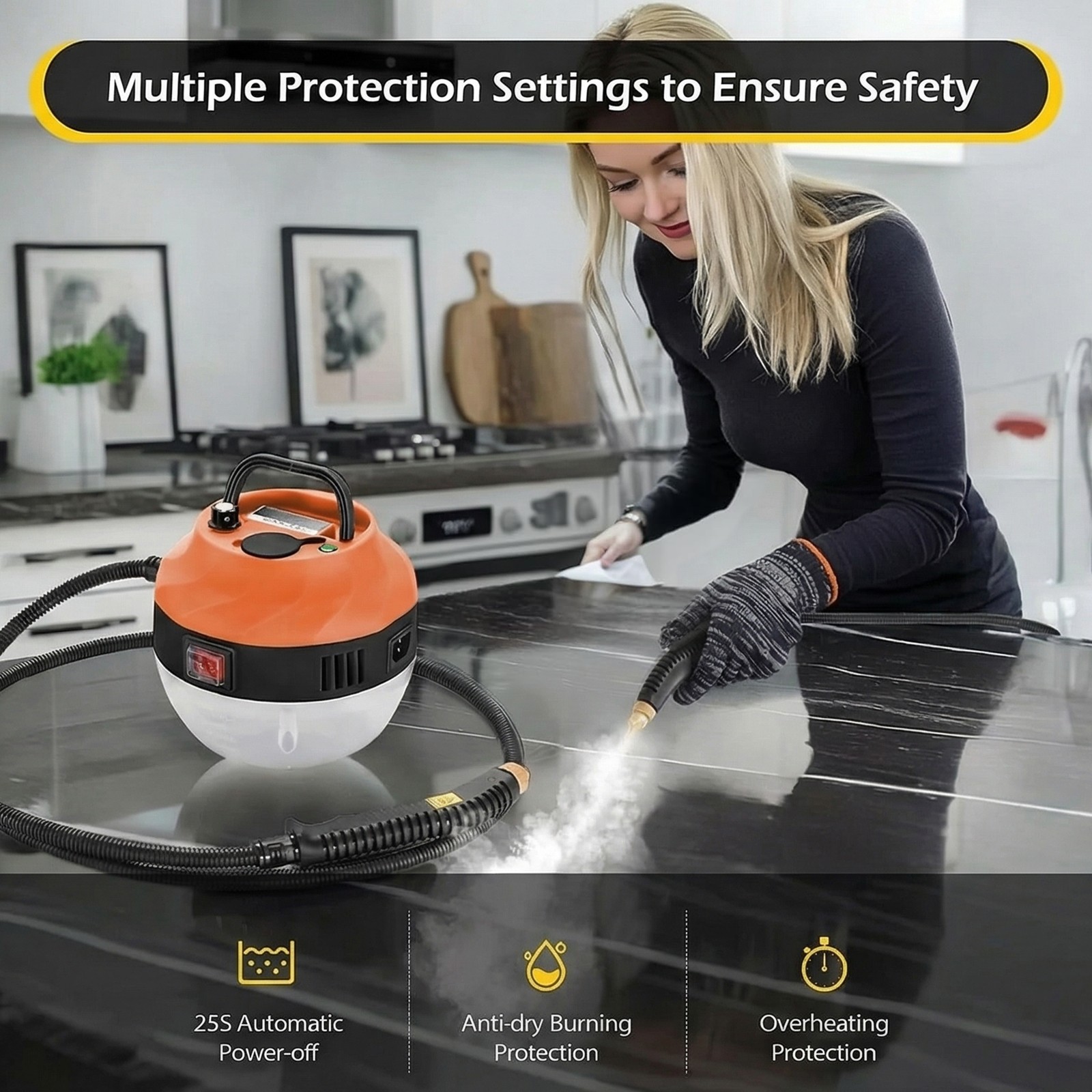 3800W High Pressure Steam Cleaner Household Car Steam Cleaner Cleaning Machine