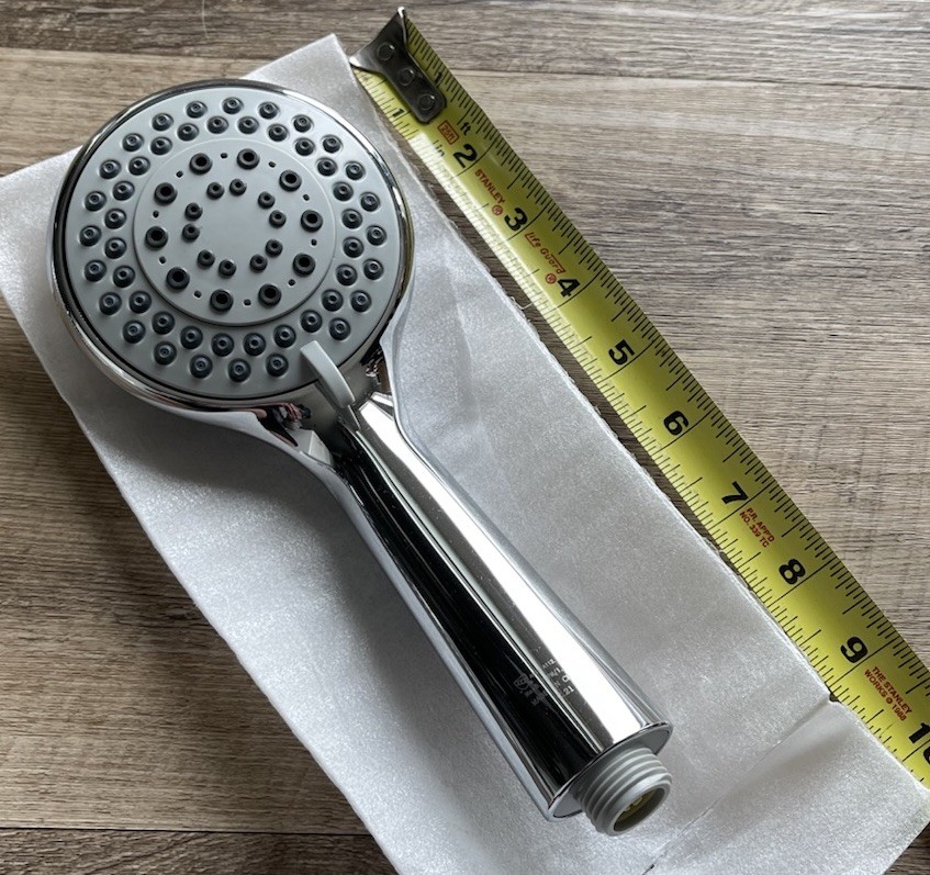 AquaSource Easy Install Chrome Round Handheld Shower Head 2.5-GPM 5spray Pattern