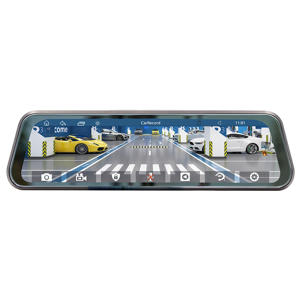 Rear View Mirror Car DVR Camera Recorder Touch Screen For CarPlay Android Auto
