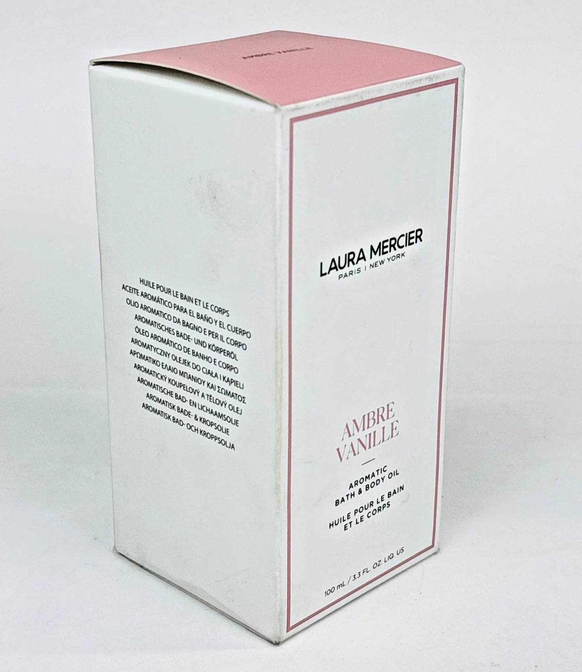 Laura Mercier Ambre Vanille Aromatic Bath & Body Oil 3.3oz New with box