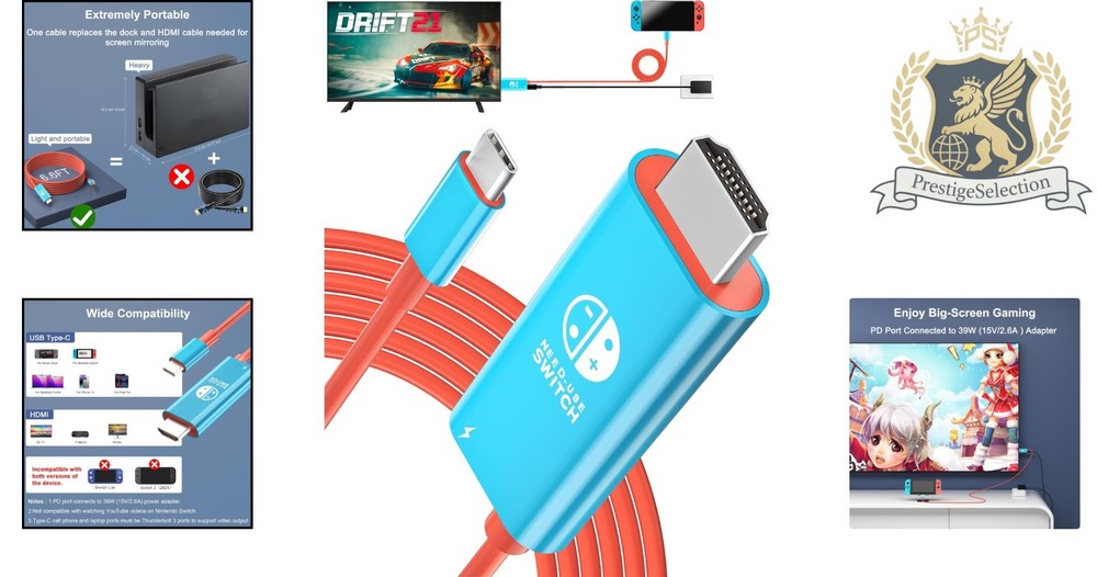 Versatile Portable Dock Adapter for Switch/OLED/Steam Deck - Plug & Play