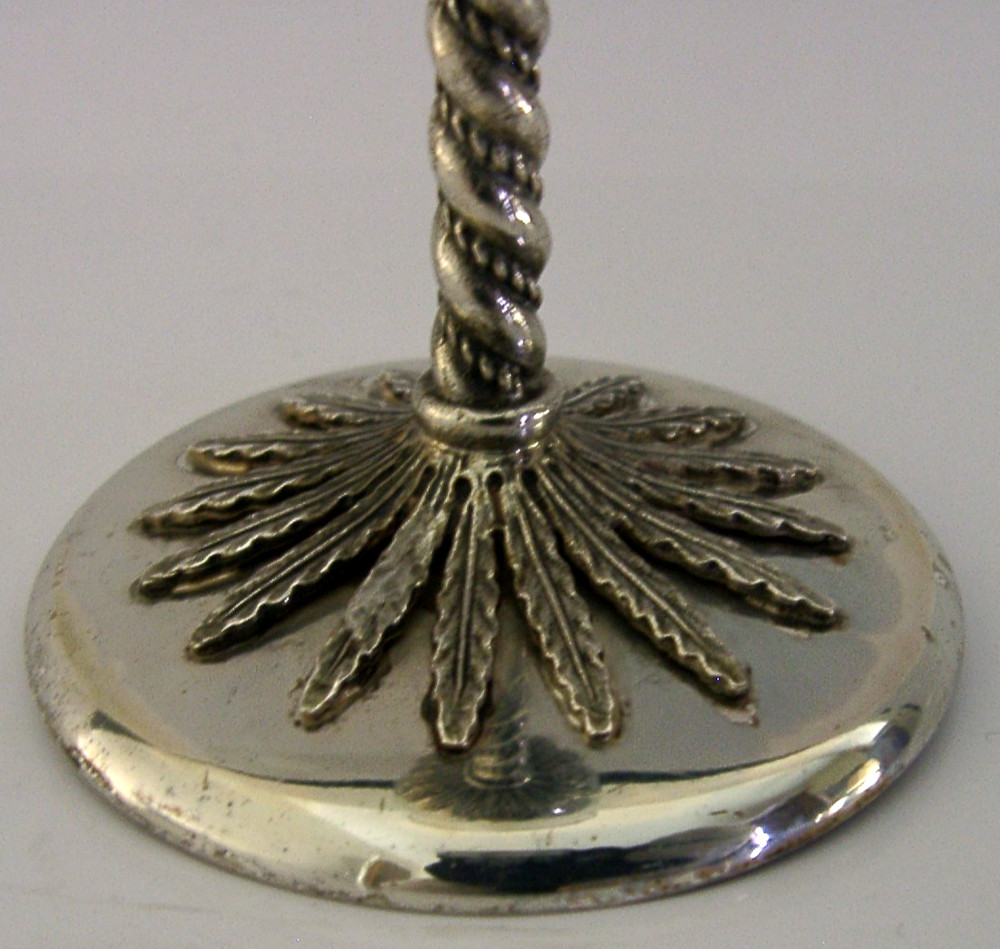 QUALITY ITALIAN SOLID SILVER CHAMPAGNE FLUTE GOBLET CUP c1950