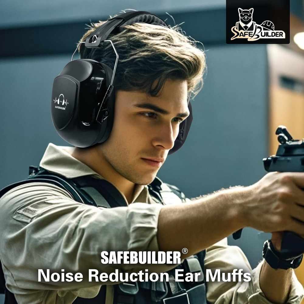 Noise Reduction Ear Muffs 33dB Adjustable Safety Hearing Protect. Shooting Work