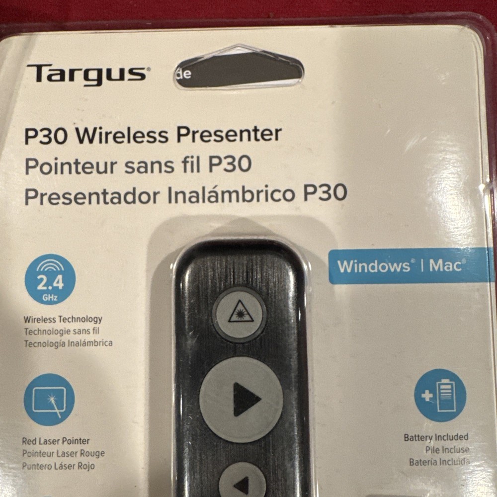 Lot 2 Targus Wireless USB Presenter With Laser Pointer - AMP30TT