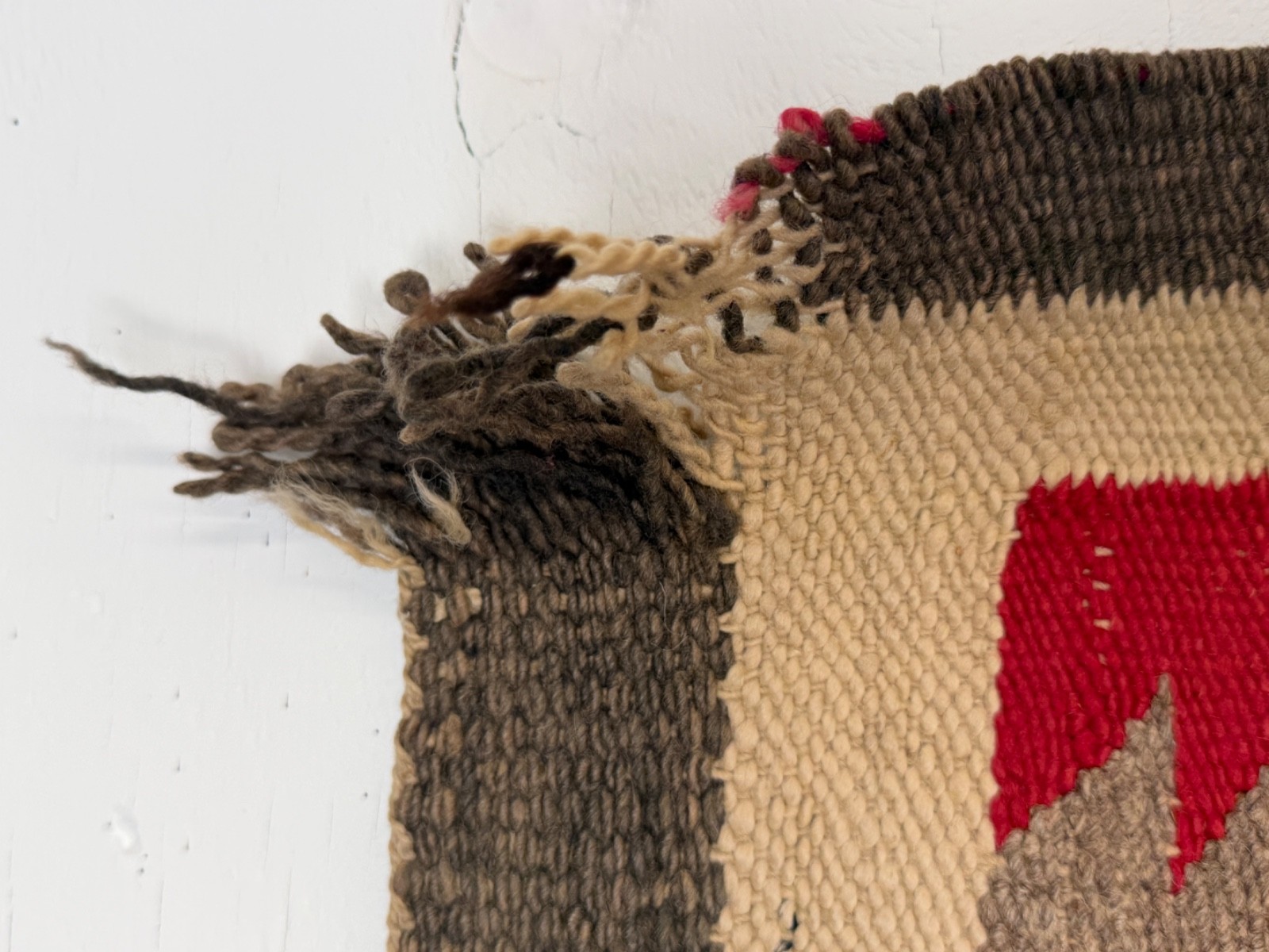 Antique Dazzler Navajo Rug Native American Indian Ganado 53x26" Vintage