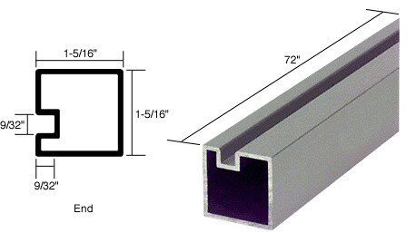 CRL 6423000 Satin Anodized 72" End Post Extrusion