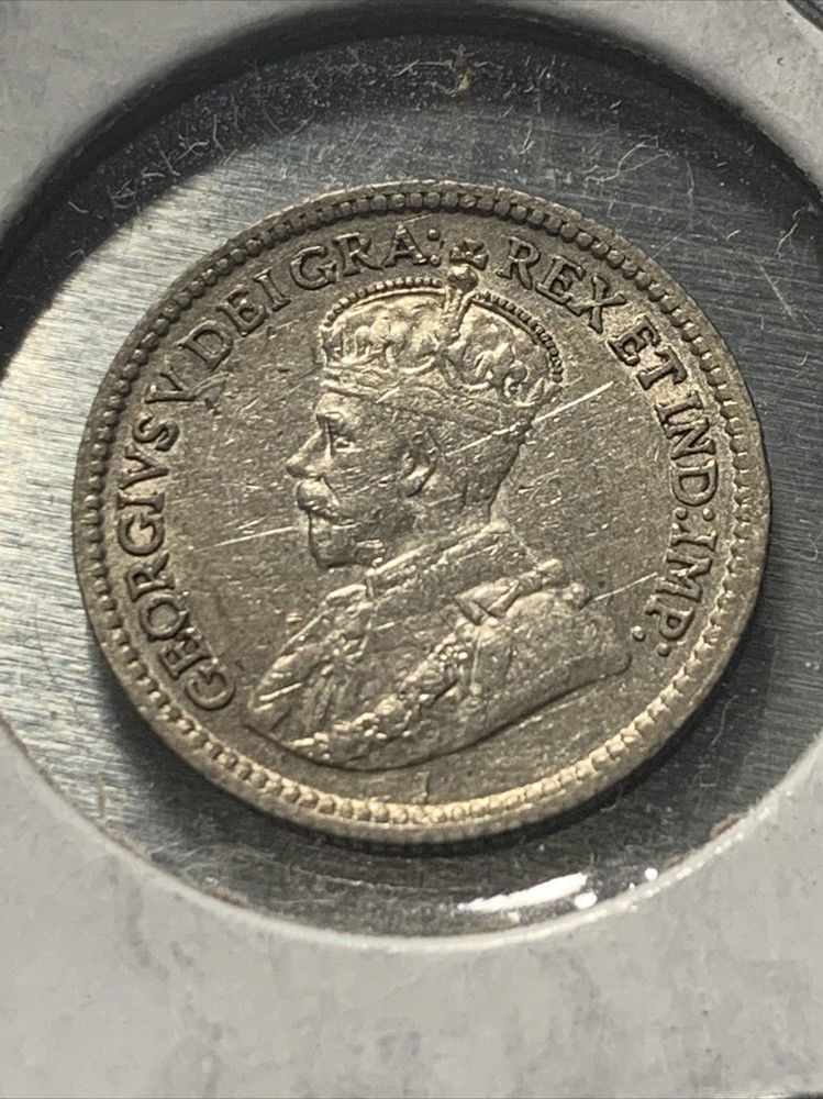 1912 Canada 5 Cents Silver Coin