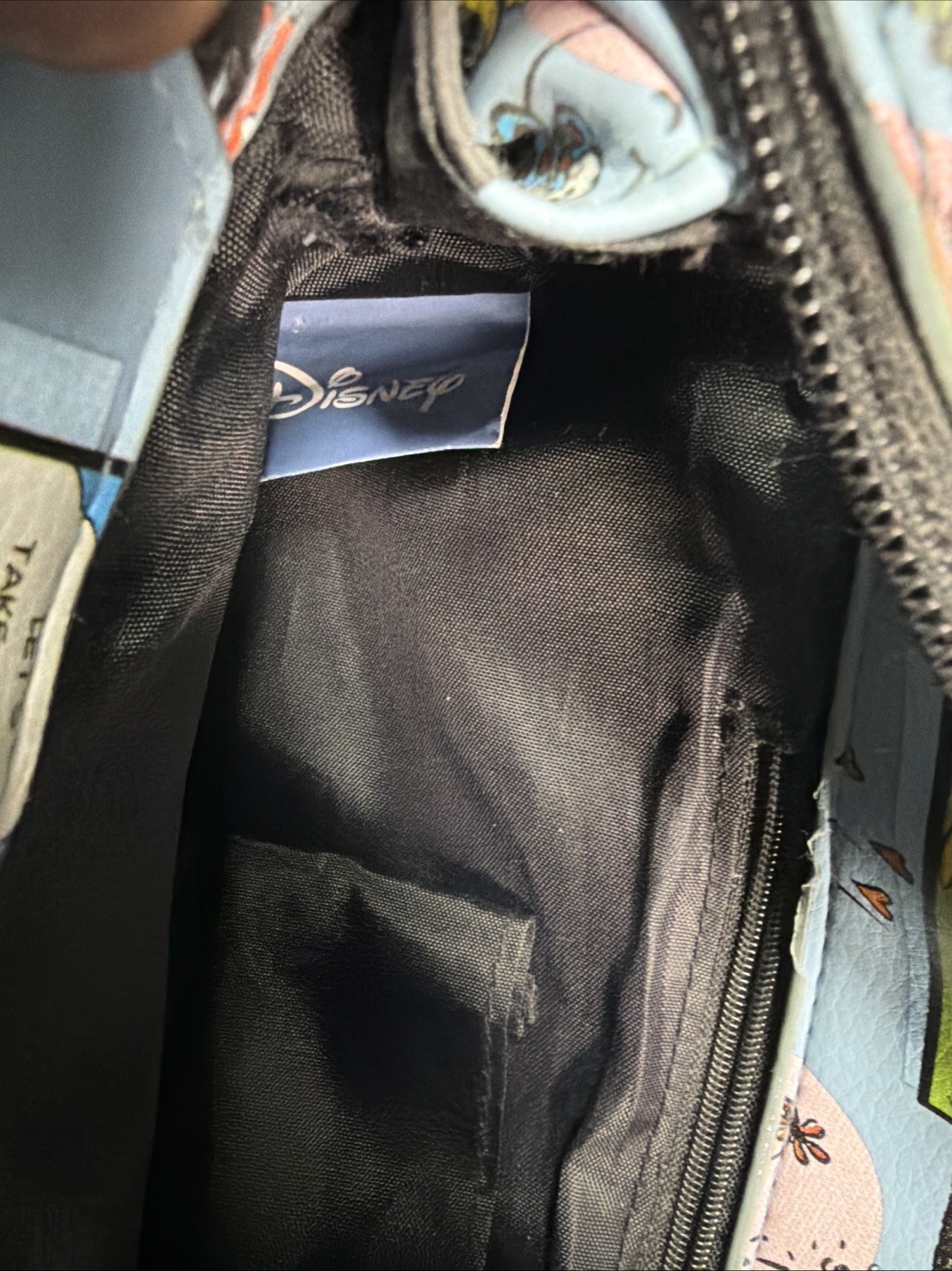 Disney Minnie & Mickey Mouse Purse Lock & Key Satchel Handbag Cartoon Comic Blue