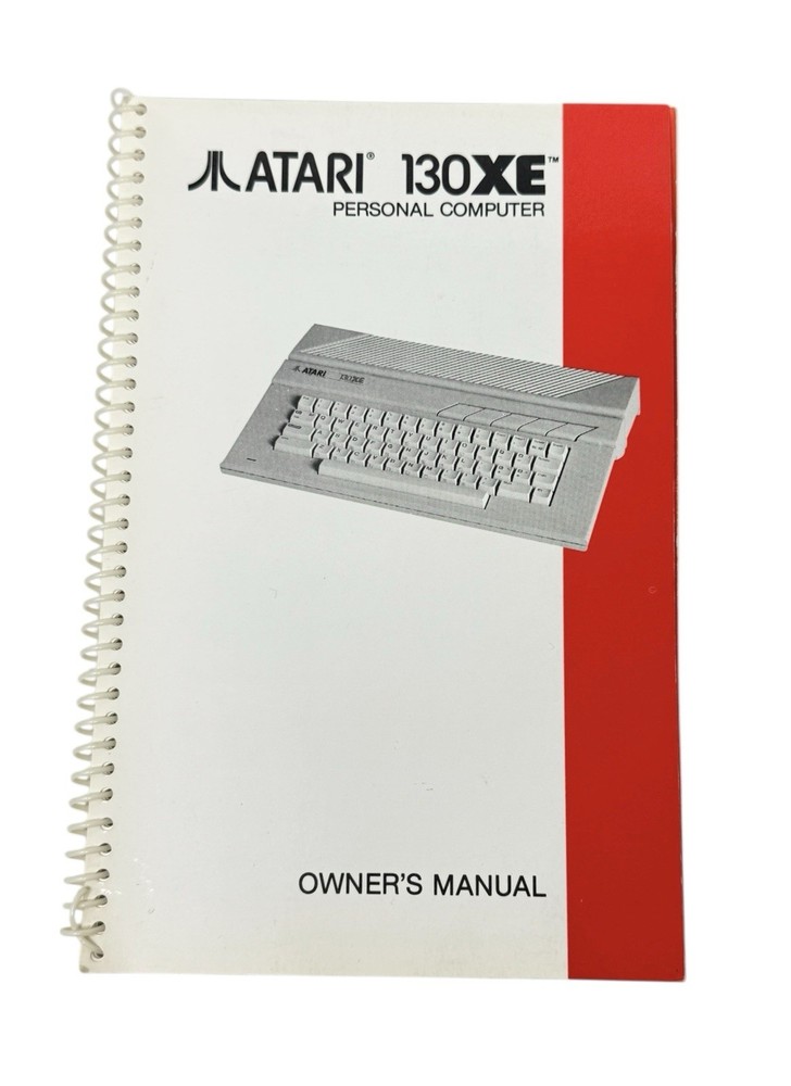 Atari 130XE Computer w/Box, Power Supply, Cables & Manual ~ Untested Powers On