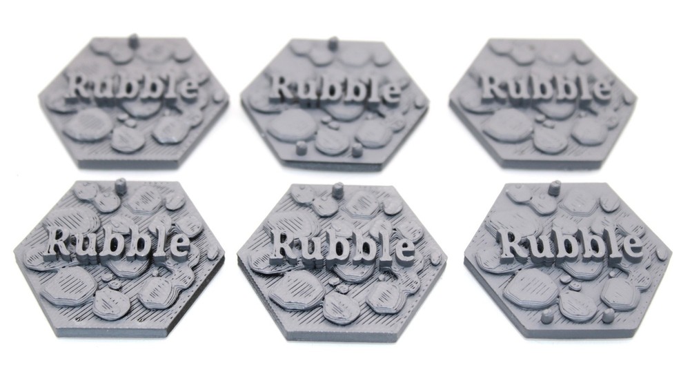 Battletech Terrain Rubble Marker x6 - 3D Printed