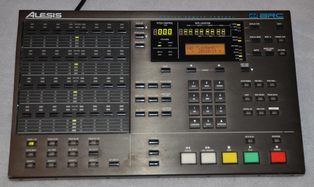 Alesis ADAT BRC Master Remote Control Panel / Powers Up