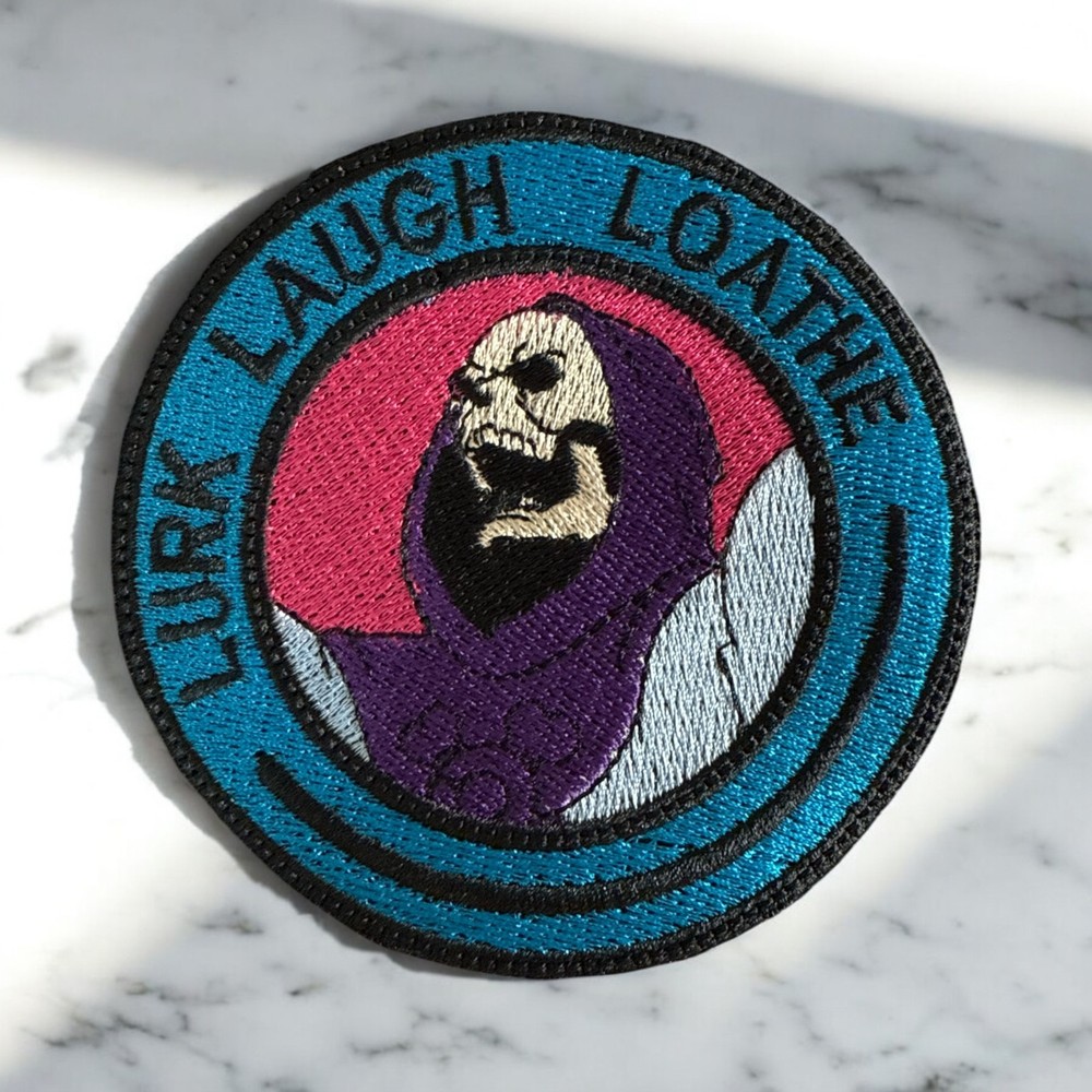 LURK LAUGH LOATHE/ SKELTOR/ HE-MAN American Hook & Loop Morale Patch