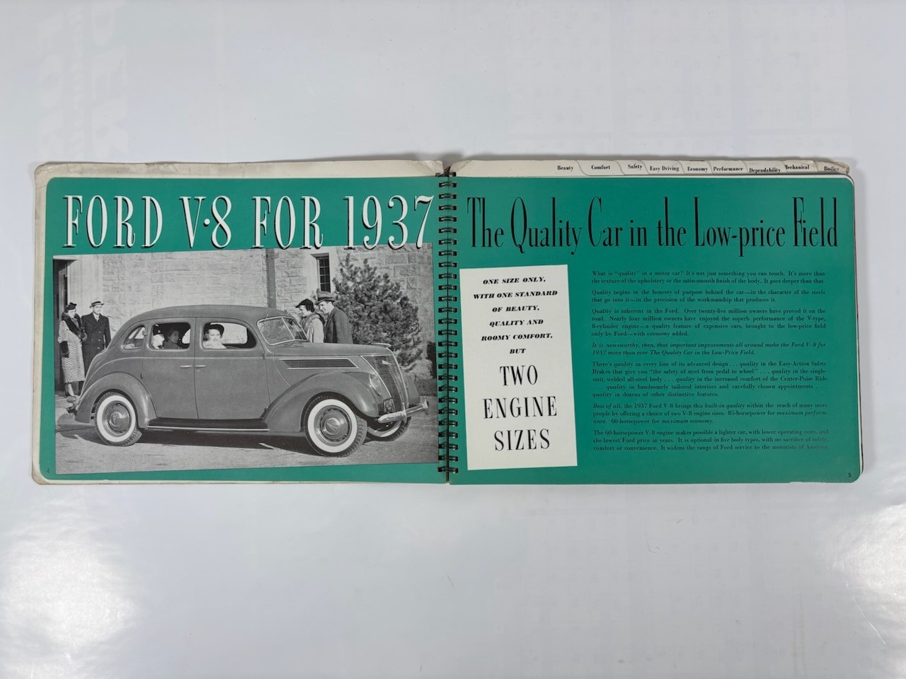 1937 Ford Car Dealership Display Album Book: How To Choose Your Next Automobile