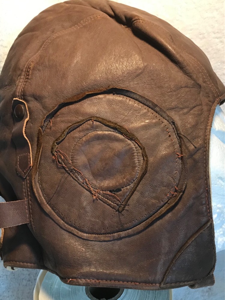 WW2 RCAF Modified Type B Leather Pilots Helmet