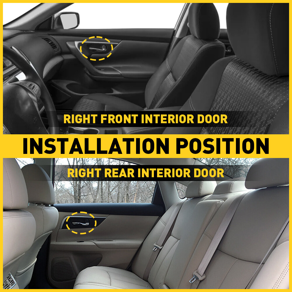 Inside Interior Door Handle & Black Chrome Passenger Side for Altima Pathfinder