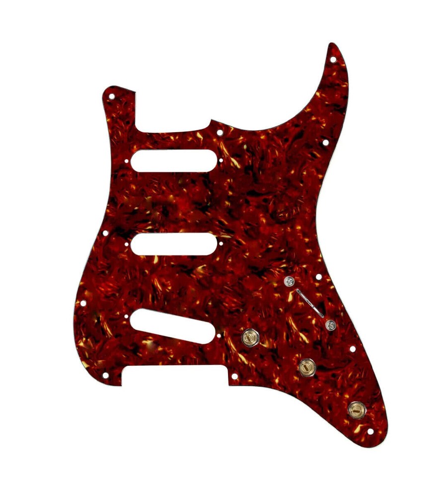 7 Way Pre-Wired SSS Strat Guitar Pickguard - Tortoise 920D