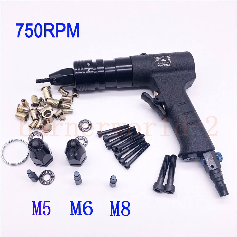 M5/M6/M8 Pneumatic Riveters Pneumatic Pull Setter Air Rivets Nut Gun SelfLocking
