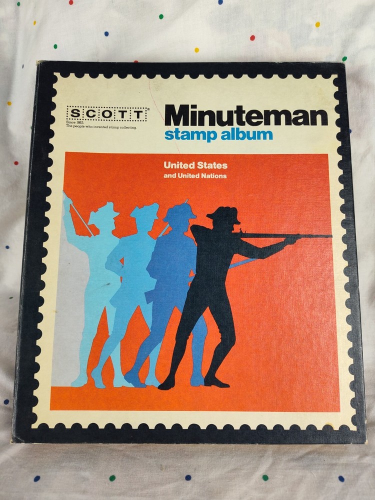 Vintage Scott Minuteman Stamp Album With Stamps + Collection Of Stamps ST2