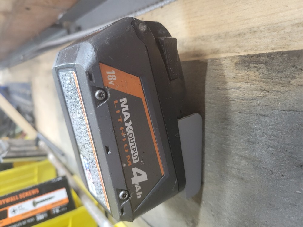 Ridgid battery holder, 3D printed