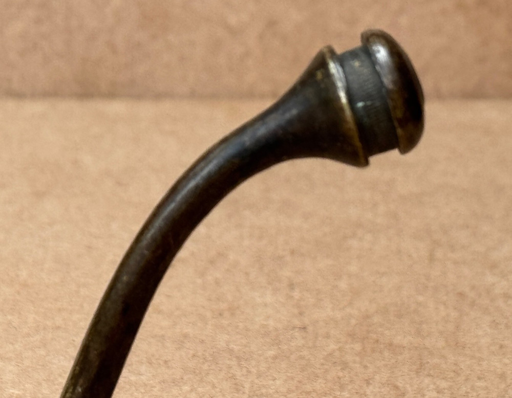 ANTIQUE BRASS DOUBLE COAT HOOK RECLAIMED