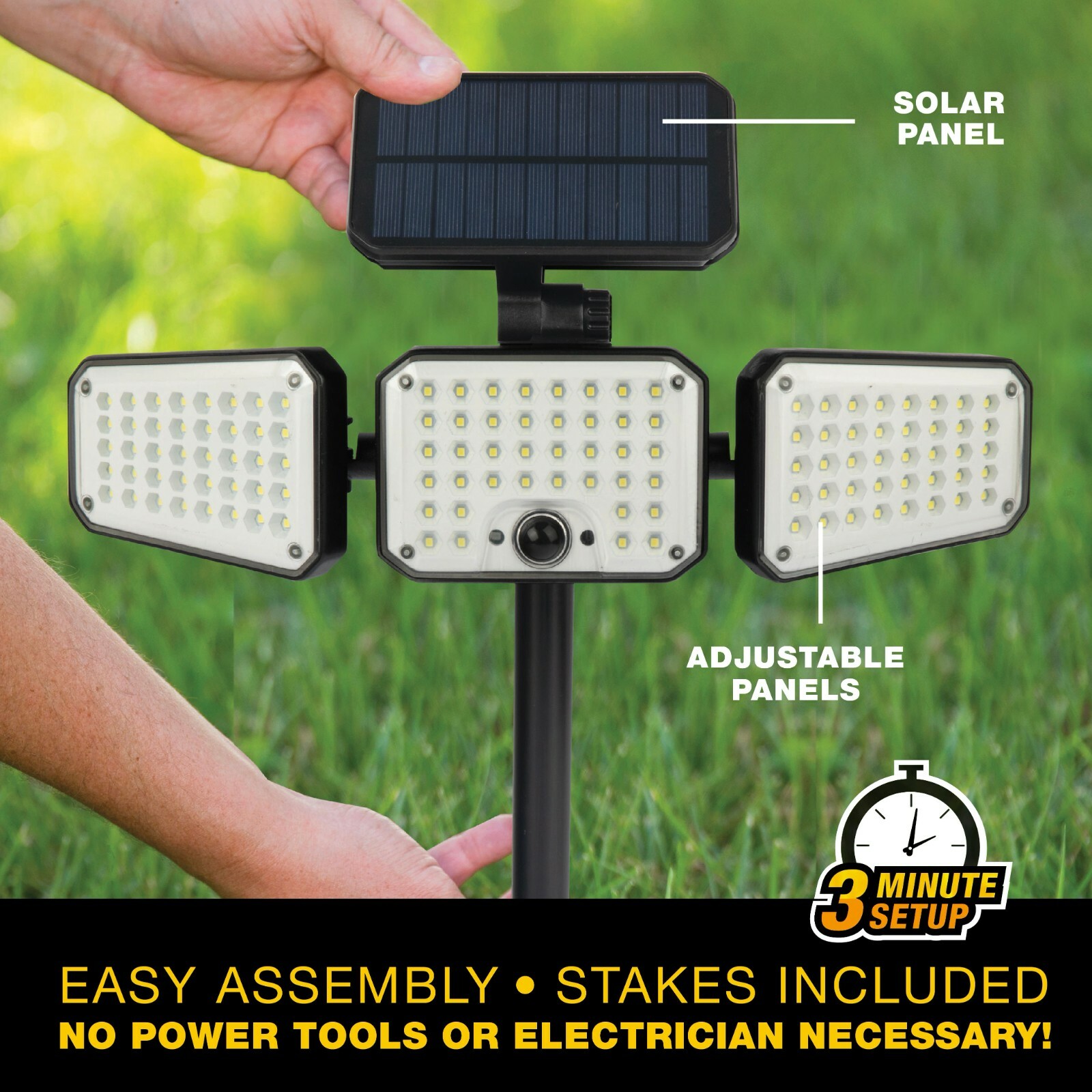 Bell + Howell Bionic Flood Light Max Solar Powered LED Motion Sensor Light